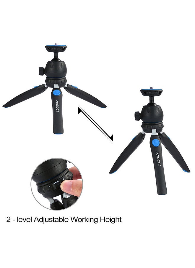 ANDOER - H20 Mini Tabletop Tripod Portable Foldable Phone Camera Tripod Stand with Removable Ball Head with 1/4 Inch Screw - Image 1