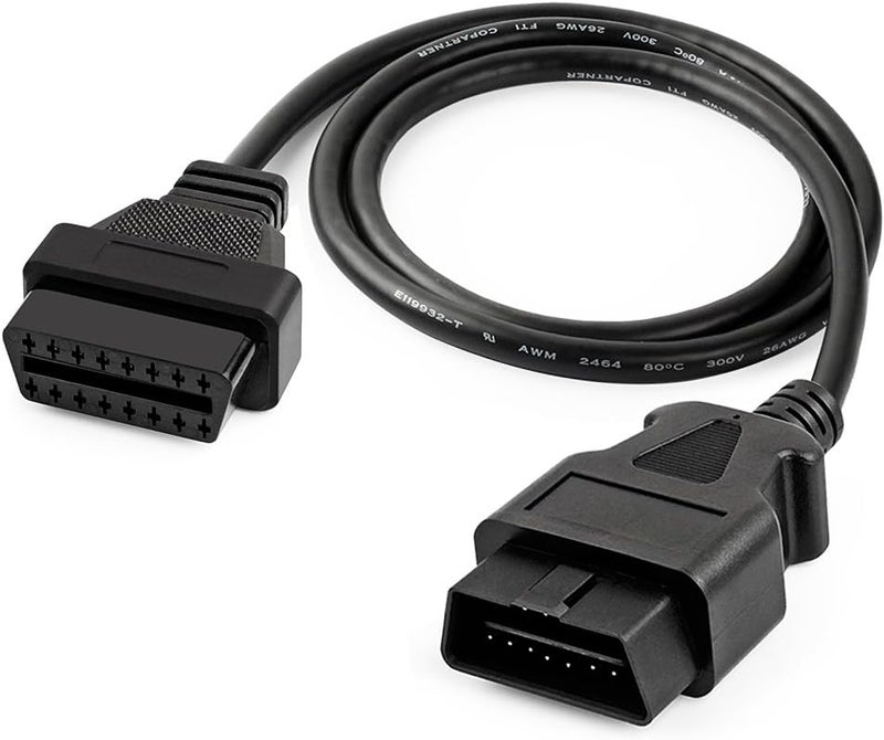 FOXWELL OBD2 OBD II 16Pin Male to Female Diagnostic Extension Cable Adapter 1m/39inch - Image 1
