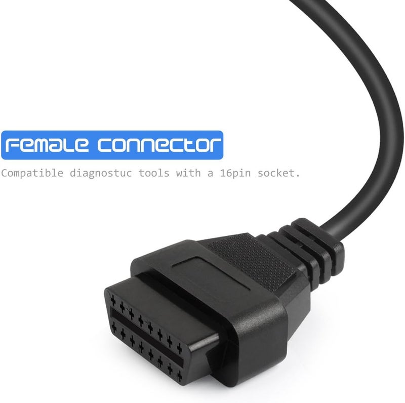 FOXWELL OBD2 OBD II 16Pin Male to Female Diagnostic Extension Cable Adapter 1m/39inch - Image 3
