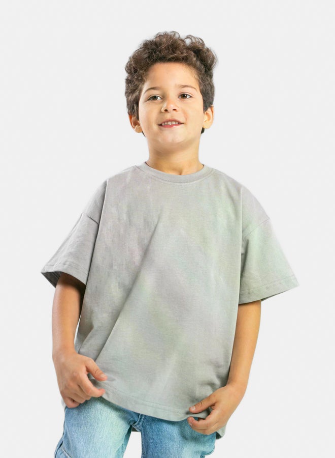 أورغندي تي شيرت باللون الرمادي الفاتح - Image 2