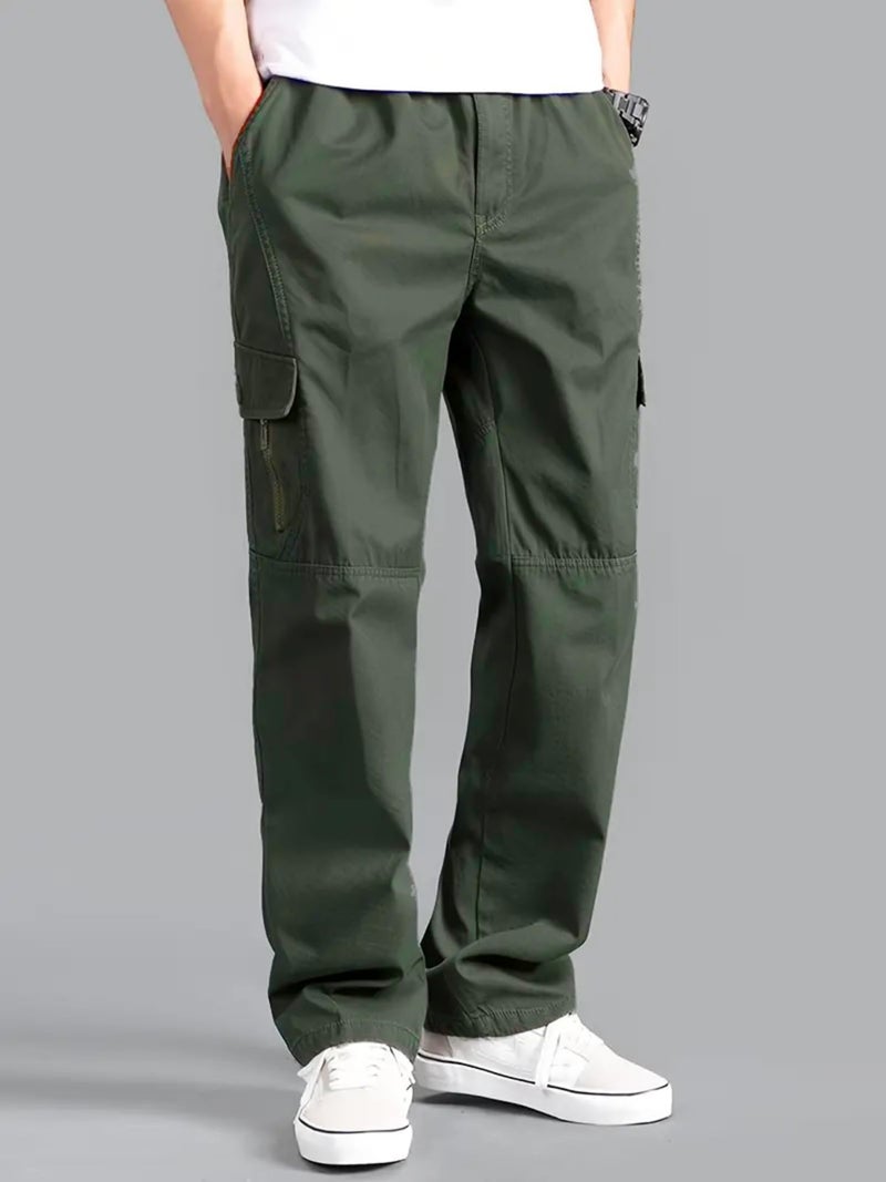 Lymio Men Cargo || Cotton Cargo Pants for Men (119-Green-S) - Image 3