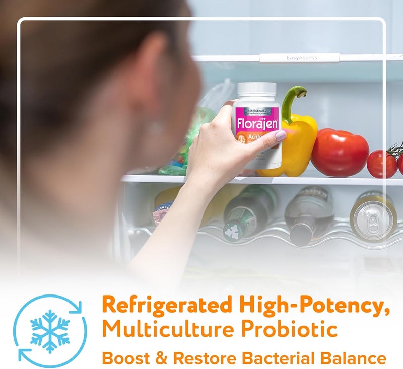 Florajen Acidophilus High Potency Probiotic Supplement - 60 Capsules with 20 Billion CFUs for Immune and Digestive Health - Image 5