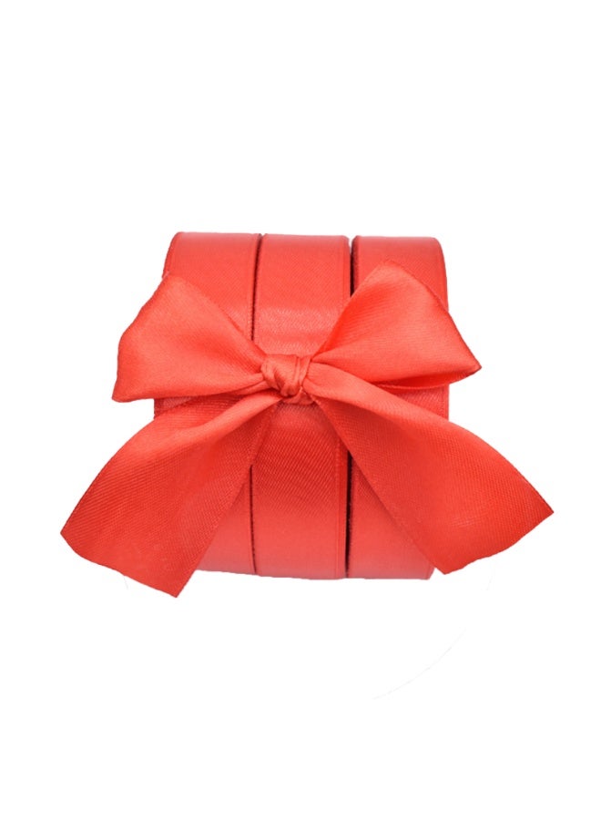 5 Pcs Red Satin Ribbon Double-Faced Satin Ribbons for Flower Bouquet, Gift Wrapping, DIY Crafts, Bridal Shower Wedding Decor - Image 4