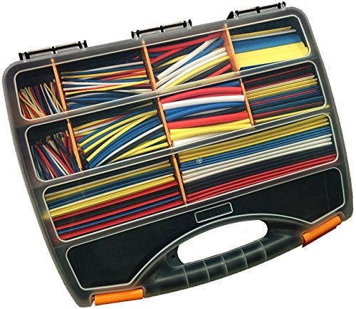 Electriduct Electriduct 590PCS Heat Shrink Tubing Kit 2:1 Ratio - Assorted Sizes Range: 3/64" to 1" (5 Colors: Black, Blue, Red,  - Image 2