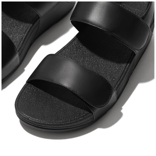FitFlop صندل فلات برباط كاحل للنساء من فيتفلوب، أسود بالكامل، 5 - Image 5