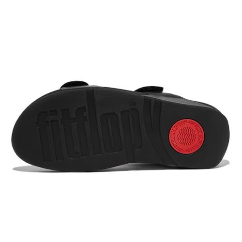 FitFlop صندل فلات برباط كاحل للنساء من فيتفلوب، أسود بالكامل، 5 - Image 4