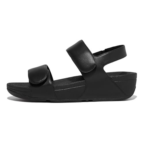 FitFlop صندل فلات برباط كاحل للنساء من فيتفلوب، أسود بالكامل، 5 - Image 1
