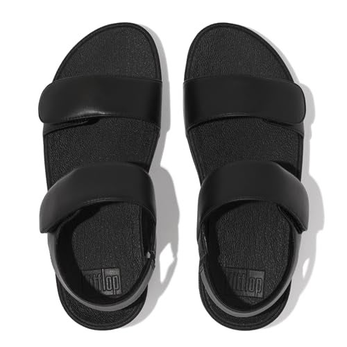 FitFlop صندل فلات برباط كاحل للنساء من فيتفلوب، أسود بالكامل، 5 - Image 3