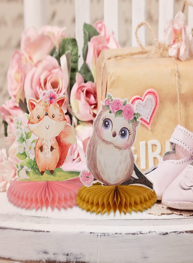 Yexiya 10 Pcs Woodland Animals Honeycomb Centerpieces 3D Table Topper Woodland Baby Shower Decorations for Floral Forest Theme Baby Shower Birthday Party Camping Decor - Image 5