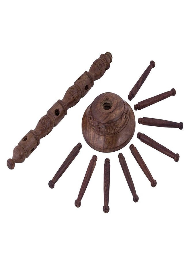 ISKA Handmade Wooden Cup Holder/Stand with Carving. (Cups and Accessories are Not A Part of Product) Cutlery Racks - Image 4