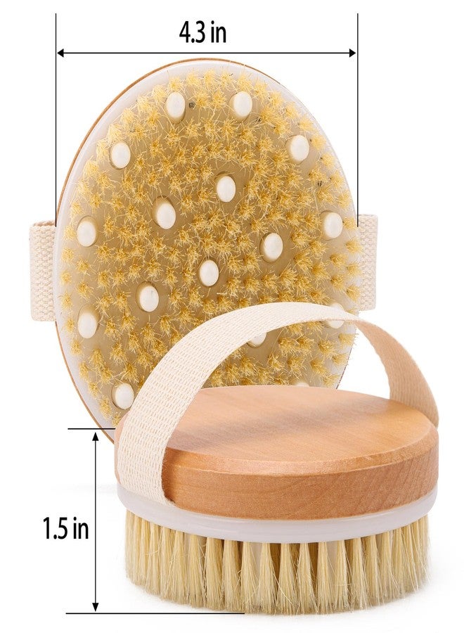LoveBB 2-Pack Dry Body Brushes with Lymphatic Massage Nodes | Exfoliating Skin Brush for Cellulite Reduction & Circulation Boost | Bamboo Dry Brushing Tool Use on All Skin Types - Image 2