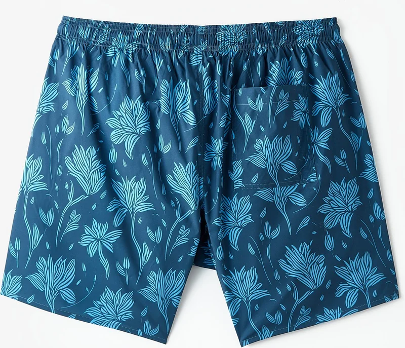 JUNE Men's Regular Fit Patterned Denim Shorts