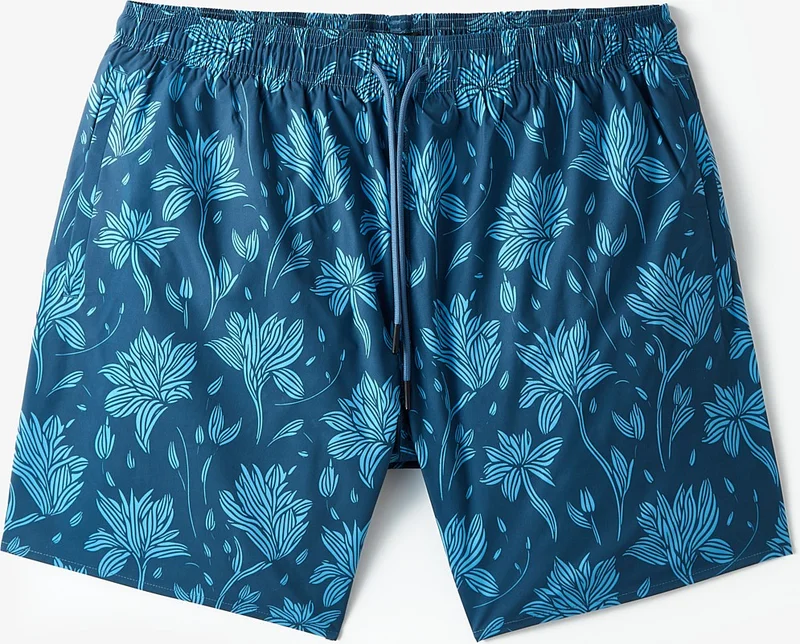 JUNE Men's Regular Fit Patterned Denim Shorts