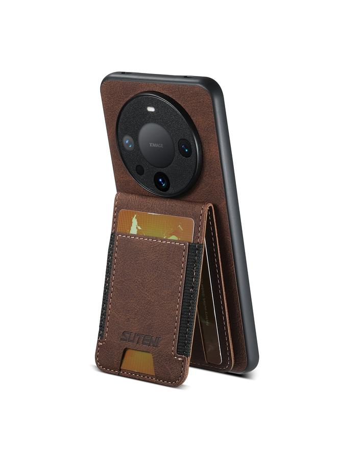 Suteni Case For Huawei Mate 60 Pro+ H03 Litchi Leather Card Bag Stand Back Phone Case - Image 3