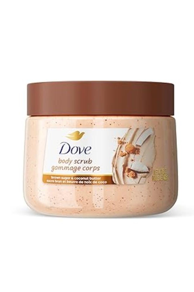 دوف مقشر الجسم بالسكر البني وزبدة جوز الهند يقشر ويغذي بعمق للحصول على بشرة ناعمة ومشرقة 425 جرام