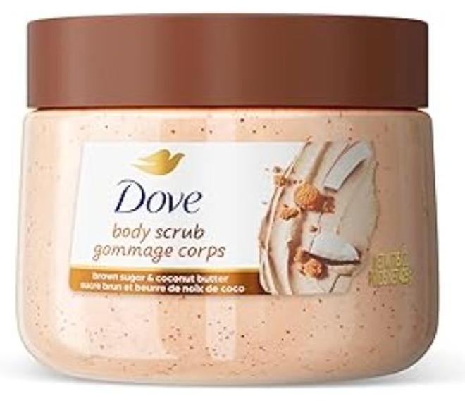 دوف مقشر الجسم بالسكر البني وزبدة جوز الهند يقشر ويغذي بعمق للحصول على بشرة ناعمة ومشرقة 425 جرام