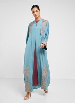 hayas closet Printed Flared Sleeve Abaya  - Image 5