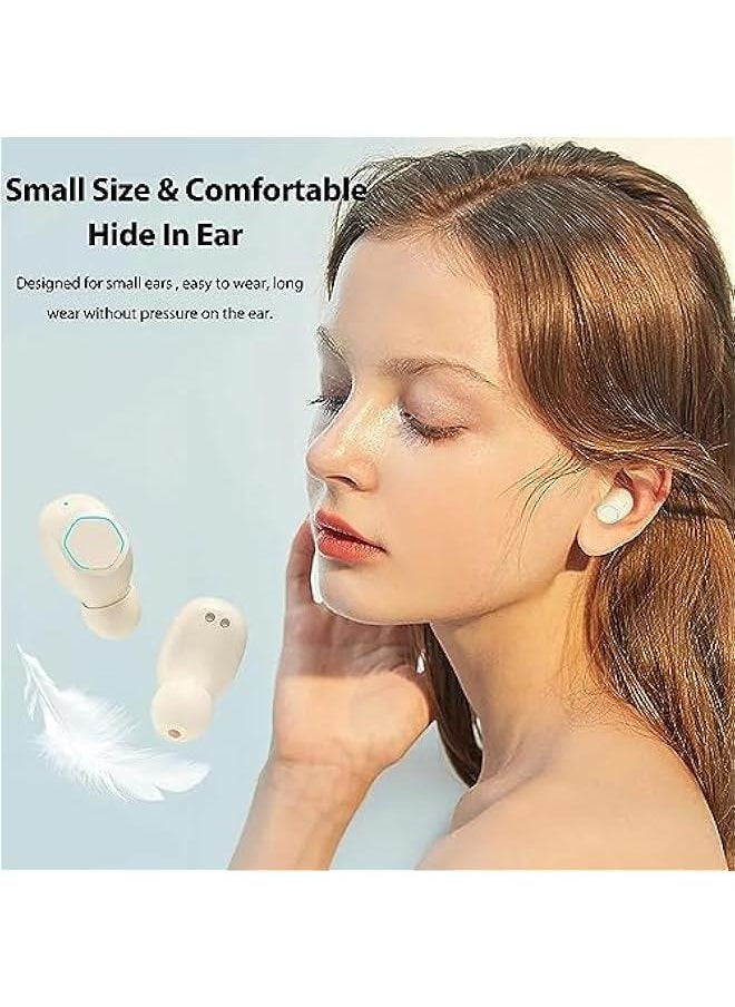 Generic Wireless Nude Small Earbuds For Small Ear Canals Micro Headphones Tiny Smallest Ear Buds For Small Ears Mini Bluetooth Small Discreet Earbuds Ear Buds Earphones Invisible Headphones Headset  - Image 2