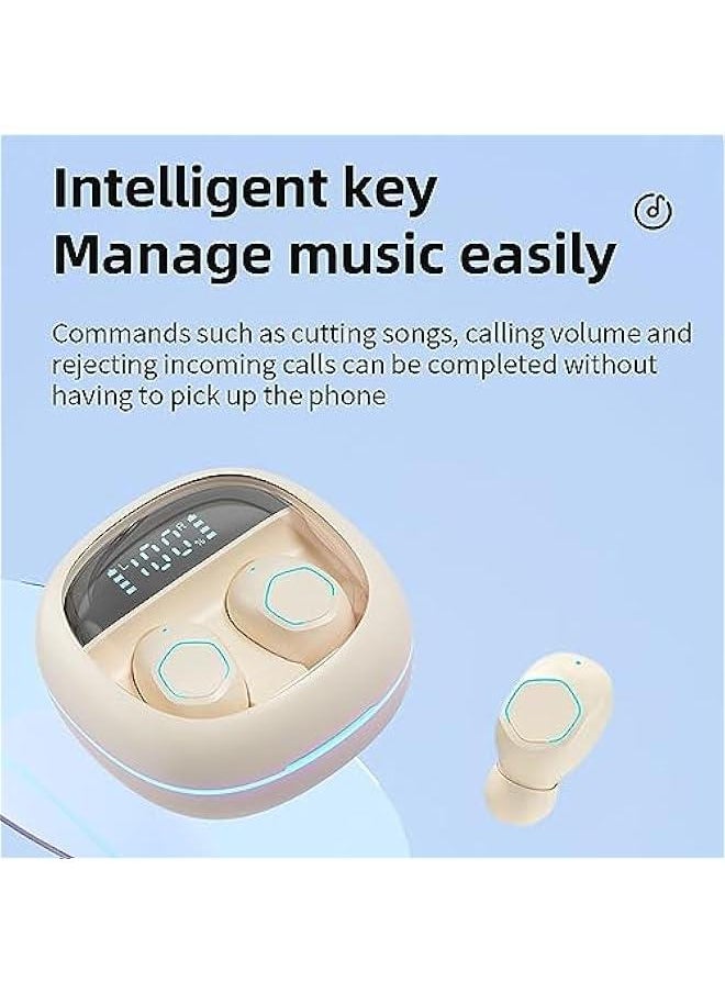 Generic Wireless Nude Small Earbuds For Small Ear Canals Micro Headphones Tiny Smallest Ear Buds For Small Ears Mini Bluetooth Small Discreet Earbuds Ear Buds Earphones Invisible Headphones Headset  - Image 5