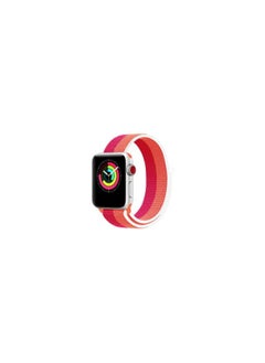 Apple Watch 38mm 40mm 41mm Nylon Sport Loop Band Compatible with iWatch Series 7/SE/6/5/4/3/2/1 Orange/Red