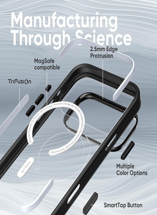 FLOLAB Surtect Tri-Fusion Magnetic for iPhone 17 Pro Max Case Protective Slim Design Magsafe Compatible Military Grade - Black Clear - Image 3