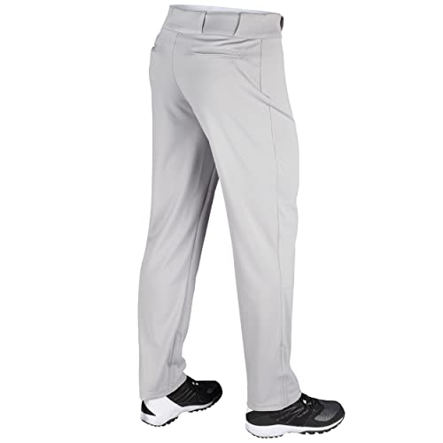 Champro Triple Crown OB Open-Bottom Loose-Fit Baseball Pant in Solid Color with Adjustable Inseam and Reinforced Sliding Areas, Grey, Adult Small - Image 2