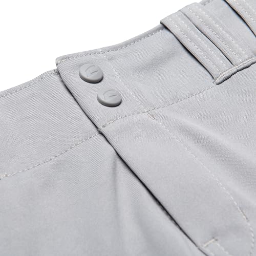 Champro Triple Crown OB Open-Bottom Loose-Fit Baseball Pant in Solid Color with Adjustable Inseam and Reinforced Sliding Areas, Grey, Adult Small - Image 3