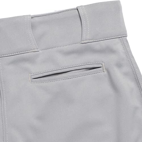 Champro Triple Crown OB Open-Bottom Loose-Fit Baseball Pant in Solid Color with Adjustable Inseam and Reinforced Sliding Areas, Grey, Adult Small - Image 4