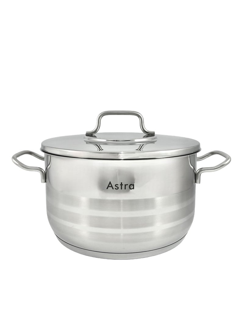 ASTRA Premium Stainless Steel Casserole – 26 x 16 cm – 8.4L – Large Capacity Cookware for Family Meals, Roasts & Stews - Image 1