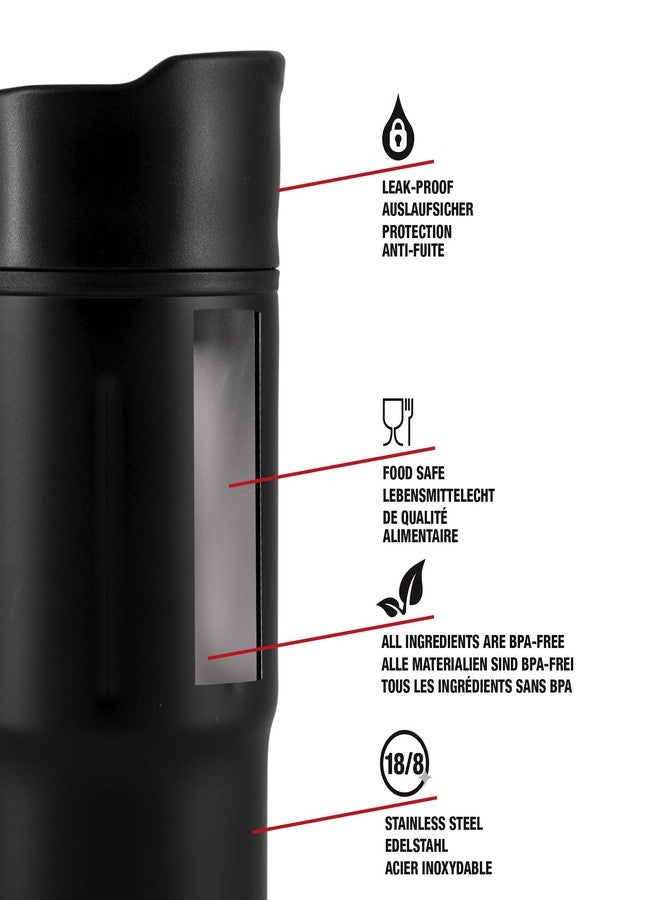 Sigg - Insulated Coffee Cup - Black Travel Mug Gemstone Obsidian - Hot & Cold - Leakproof - BPA Free - 18/8 Stainless Steel - 16 Oz - Image 2