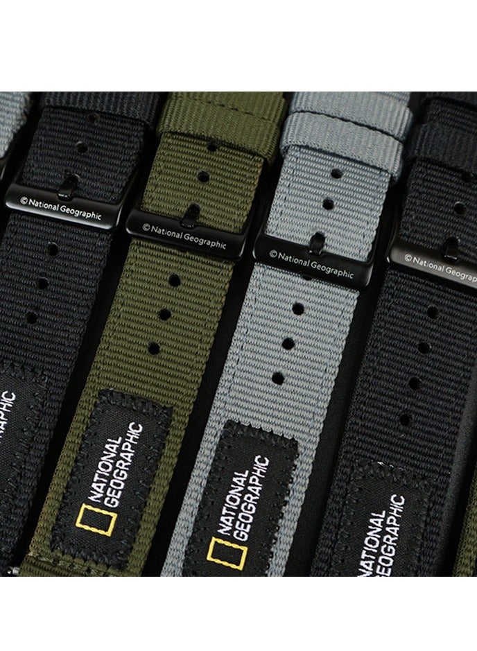 National Geographic Smart Watch Nato Strap Galaxy Watch 20mm Galaxy Watch - Black - Image 4