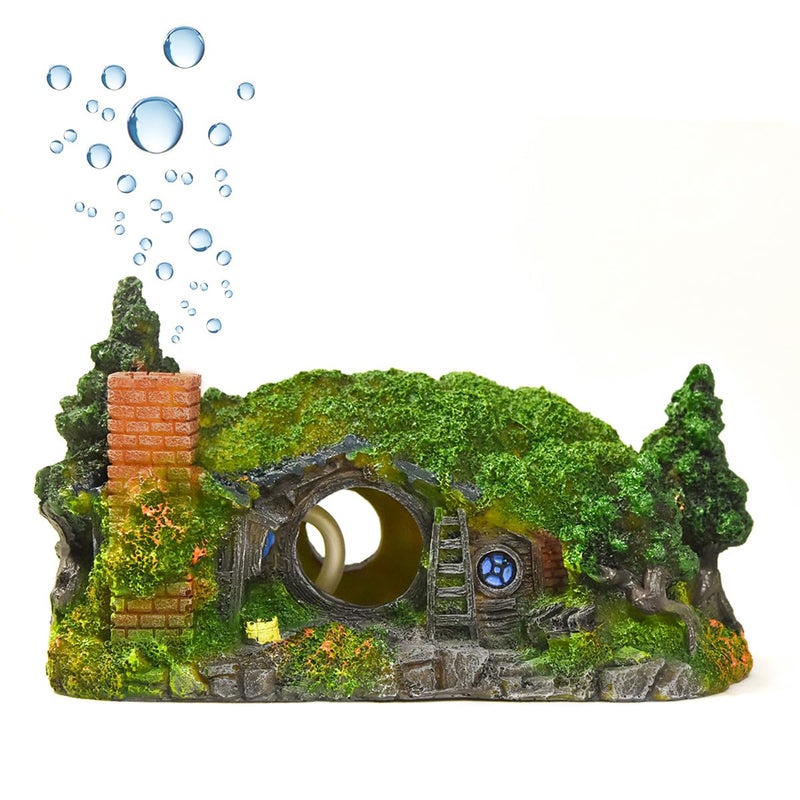 fazhongfa Aquarium Decorations Castle Fish Tank Dcor Thematic Ornaments HobbitSmall