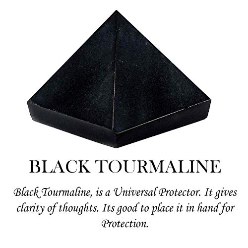 Crystu Natural Black Tourmaline Pyramid for Reiki Healing and Crystal Healing Stone Pyramid Size 20-25 mm (Color : Black) Pack of 1 pc - Image 4
