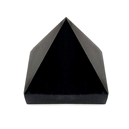 Crystu Natural Black Tourmaline Pyramid for Reiki Healing and Crystal Healing Stone Pyramid Size 20-25 mm (Color : Black) Pack of 1 pc - Image 1