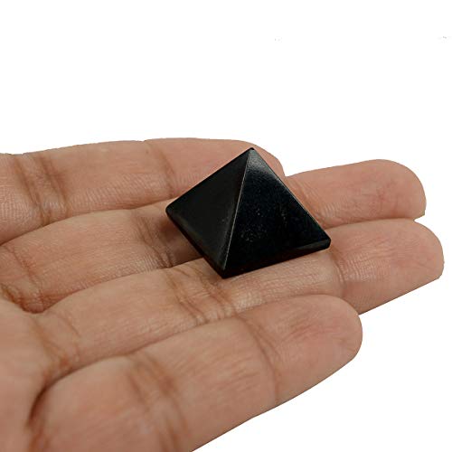Crystu Natural Black Tourmaline Pyramid for Reiki Healing and Crystal Healing Stone Pyramid Size 20-25 mm (Color : Black) Pack of 1 pc - Image 2