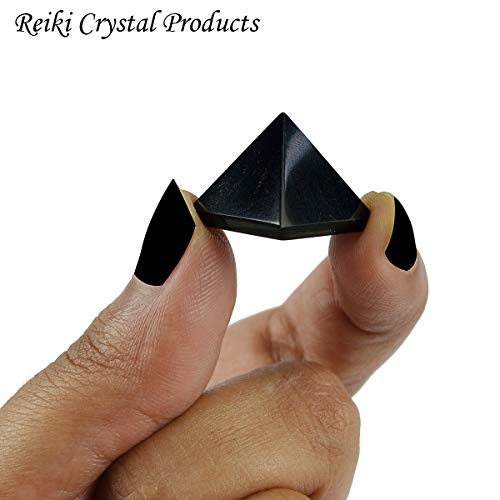 Crystu Natural Black Tourmaline Pyramid for Reiki Healing and Crystal Healing Stone Pyramid Size 20-25 mm (Color : Black) Pack of 1 pc - Image 3