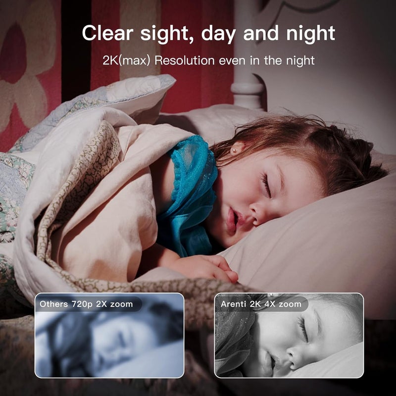 ARENTI Baby Mnitor 3T with 360 View 2K Temp  Humidity Sensor Night Vision  TwoWay Audio - Image 4
