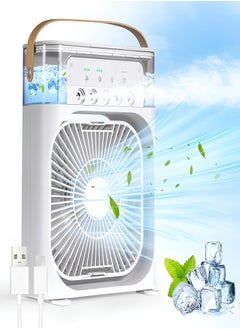 Generic Mini Portable Hand Fan, Portable Air Conditioner, 500 ml Water Tank USB Personal Cooler, Mini Humidifier Modes for Office Home (White)  - Image 3