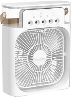 Generic Mini Portable Hand Fan, Portable Air Conditioner, 500 ml Water Tank USB Personal Cooler, Mini Humidifier Modes for Office Home (White)  - Image 1