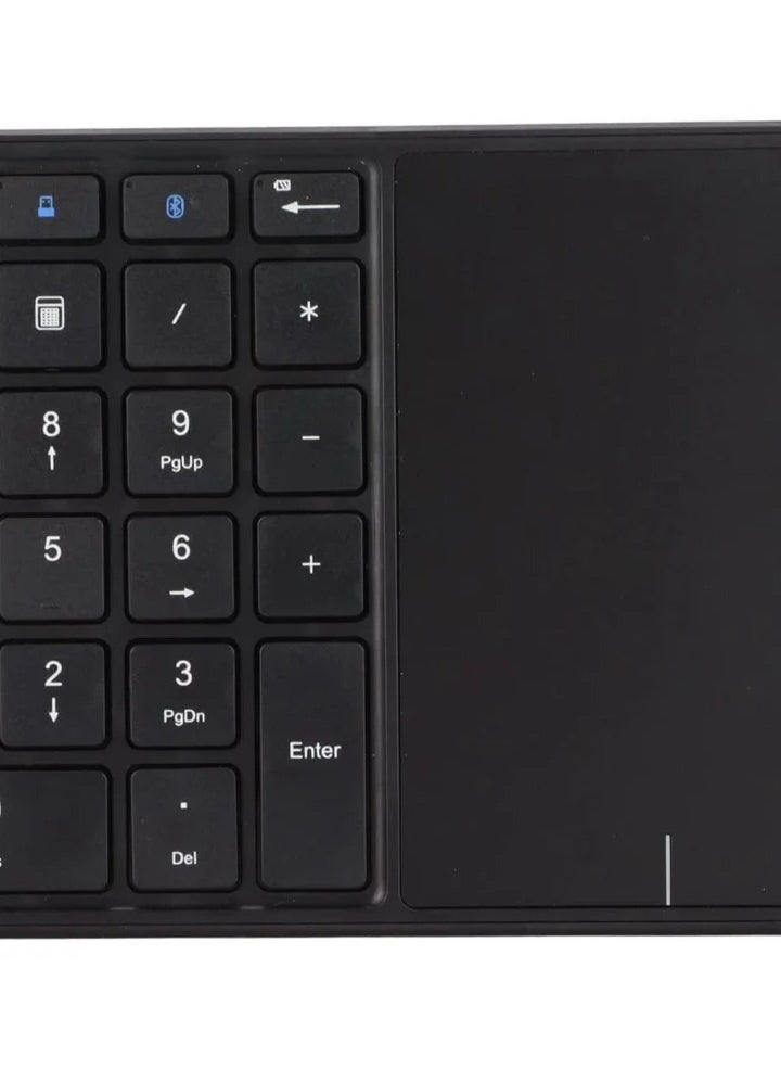 Generic - 2.4G Wireless Numeric Keypad with Touchpad, 22 Keys Portable Bluetooth Number Pad, Financial Accounting USB C Rechargeable Number KeyboardBlack - Image 1