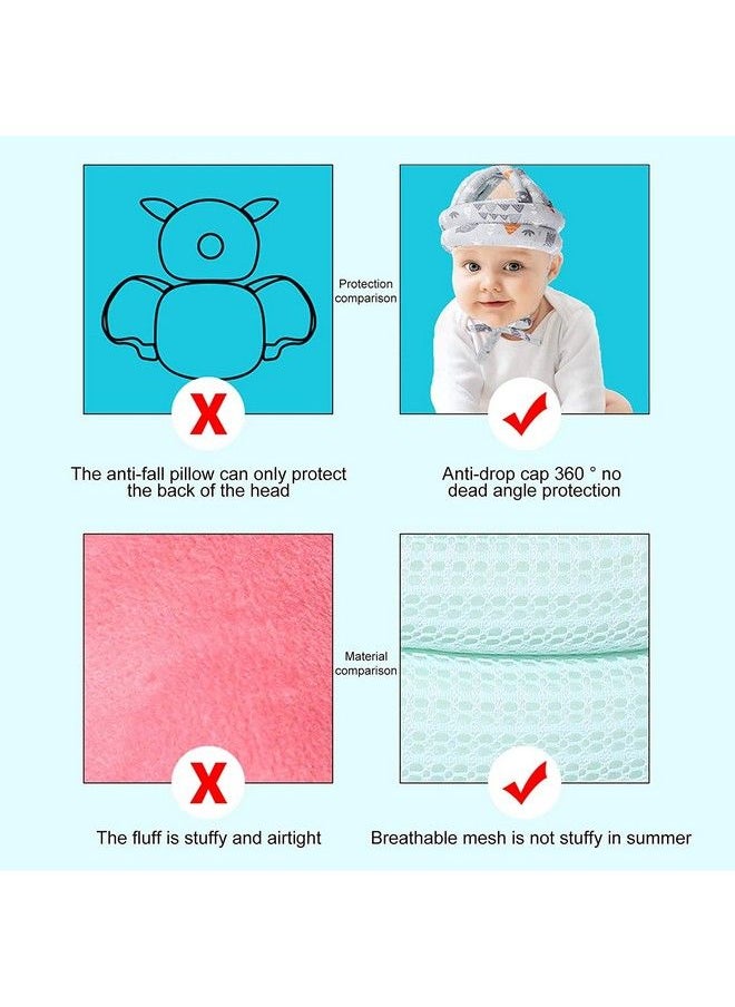 Syga - Baby Helmet Toddler Head Protector Upgrade Infant Safety Helmet Hat Breathable Head Drop Protection For Boys Girls Learn To Walk Crawling Adjustable Headguard Protective Productsgrey Forest - Image 1
