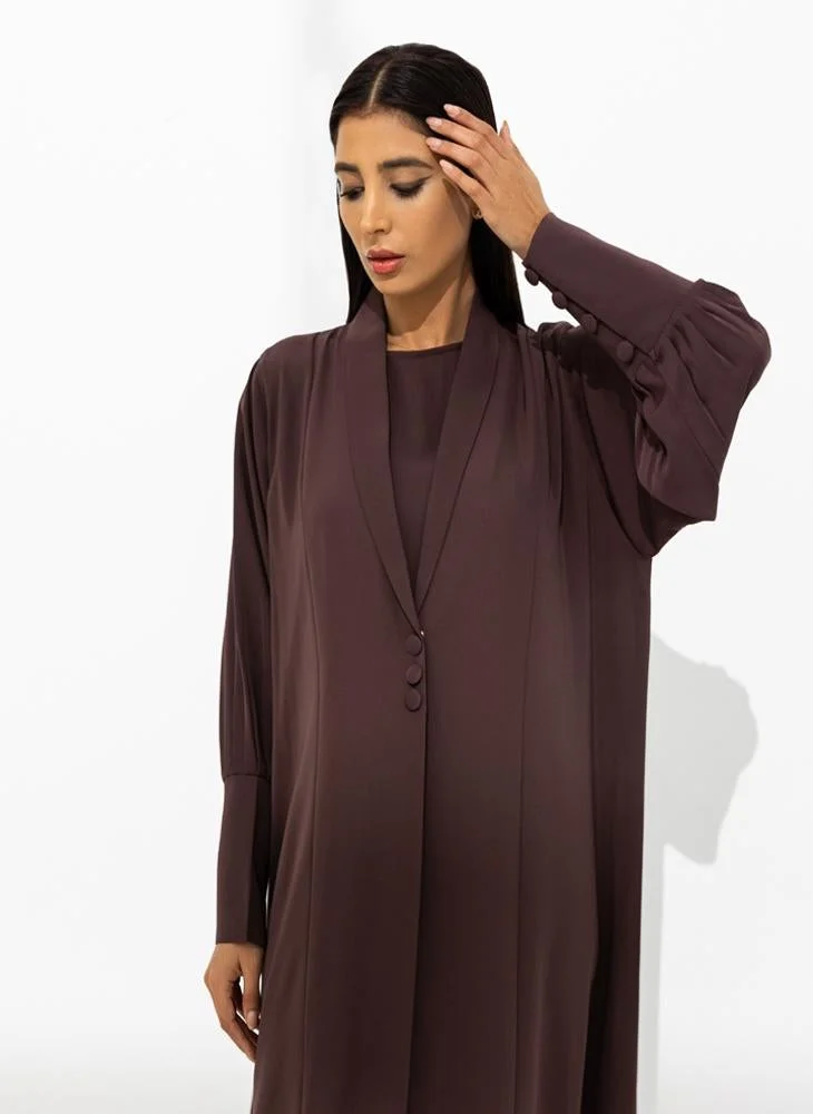 Meem by Mariyah Front open abaya with cuffs