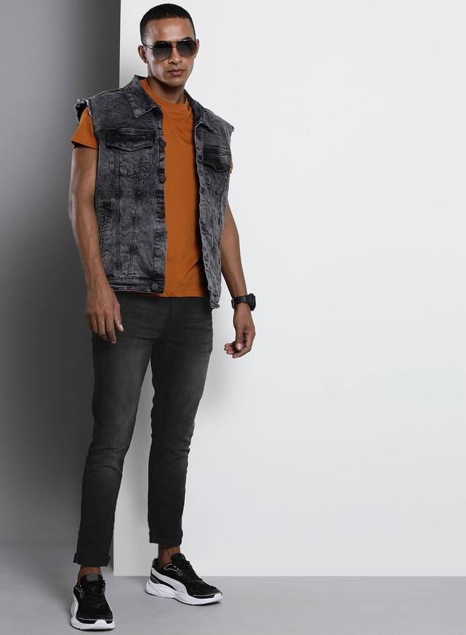 شركة المرآب الهندية جينز سكيني رجالي أسود بخصر متوسط من ذا إنديان جراج كو - Image 4