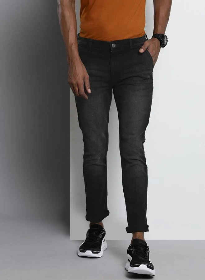 The Indian Garage Co The Indian Garage Co Men Black Mid Rise Skinny Fit Jeans