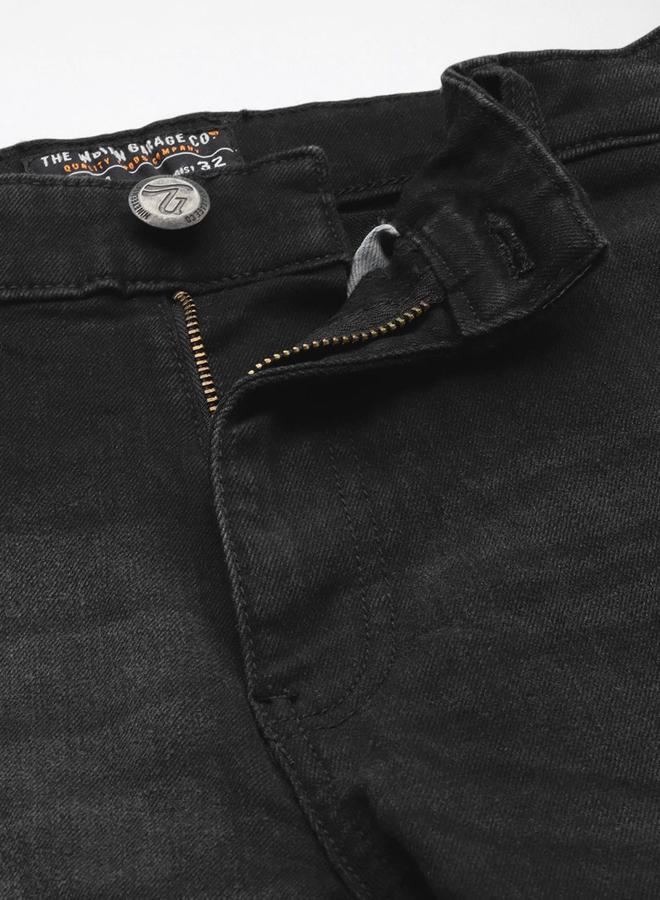 شركة المرآب الهندية جينز سكيني رجالي أسود بخصر متوسط من ذا إنديان جراج كو - Image 3