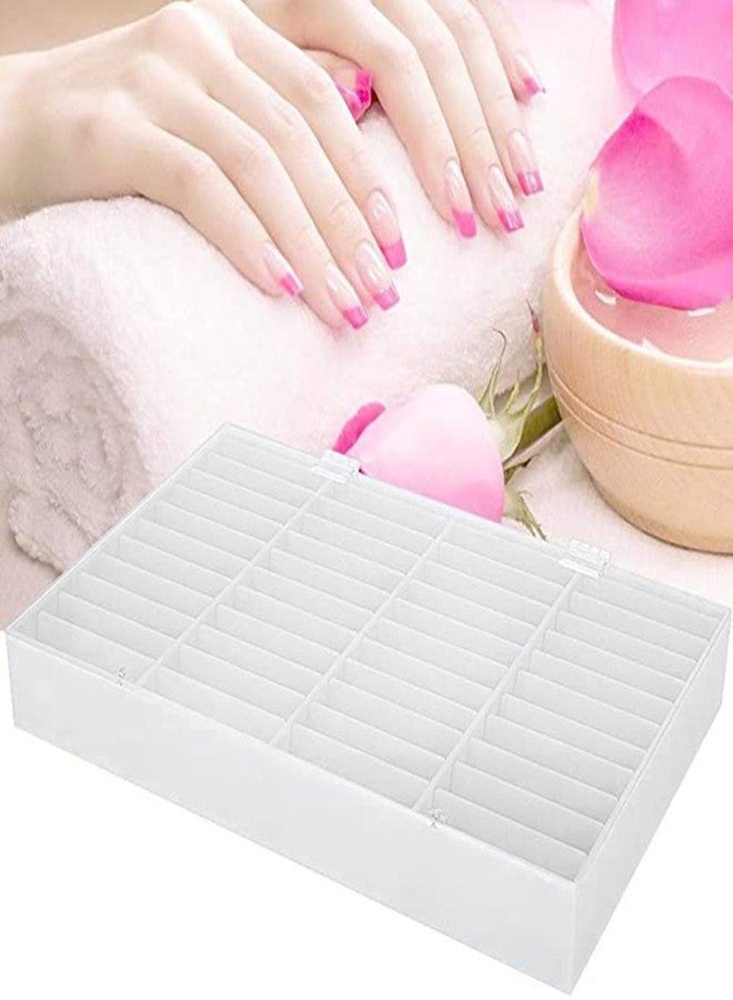 StepOK Nail Art Display Box, Press On Nails Box, 44 Dividers Fake Nail Art Organizer Holder for Nail Salon - Image 4