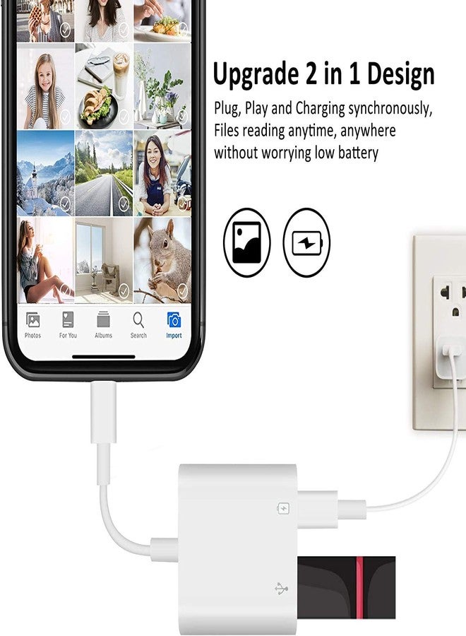 DesofIcon Apple MFi Certified Lightning to USB 3.0 Adapter for iPhone iPad With Charging Port - Supports Flash Drive, Hard Disk, SD Card Reader, Microphone and MIDI - Plug & Play - Image 2
