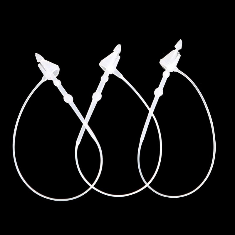 Generic MFH 315Inch Pin Security Loop 8cm315inch White and Black Plastic Fastener Hang Tag Snap Lock for Retail Store Clothing 300 - Image 2
