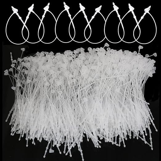 Generic MFH 315Inch Pin Security Loop 8cm315inch White and Black Plastic Fastener Hang Tag Snap Lock for Retail Store Clothing 300 - Image 4