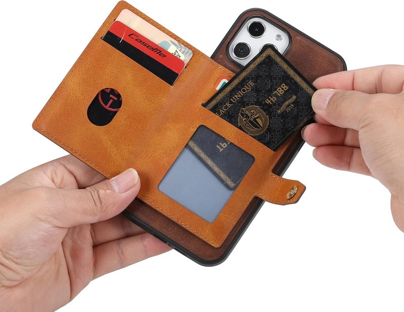 Wallet Case for Samsung Galaxy S24 Ultra/S24 Plus/S24, All-Inclusive Protection Magnetic Flip Card Slot Retro Leather Phone Cover with Stand Function (S24,Red) - Image 1